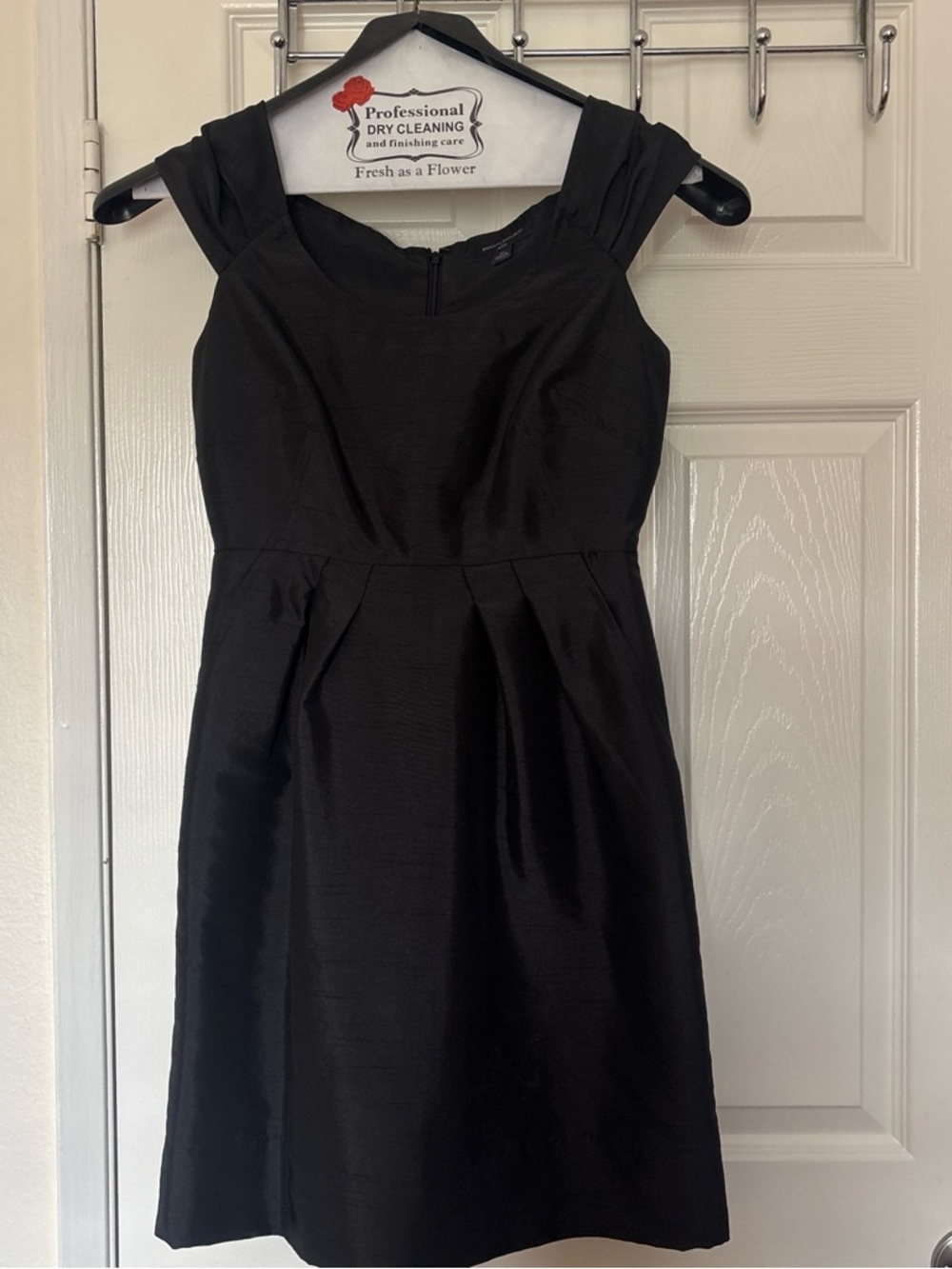 Banana Republic Black Sleeveless Fit-and-Flare Mini Dress